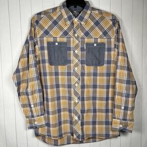 Bob Timberlake Outdoorsman Casual Plaid Button Shirt 100% Cotton‎ Long Sleeve M